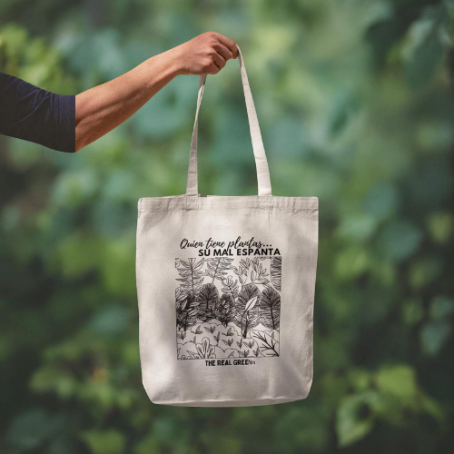 Bolsa "Quien tiene plantas... su mal espanta"