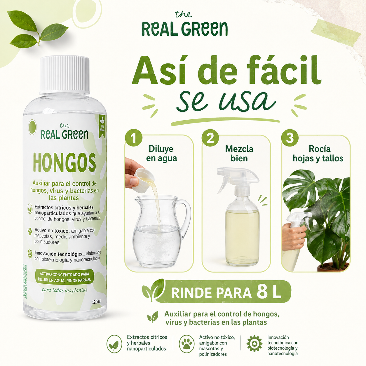 Auxiliar para el control de hongos, virus y bacterias