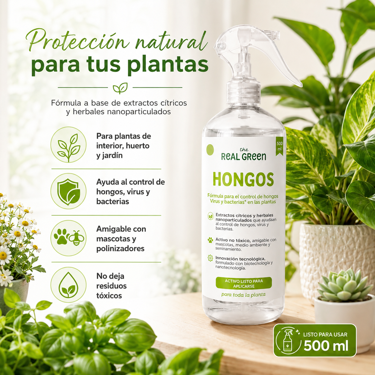 Auxiliar para el control de hongos, virus y bacterias