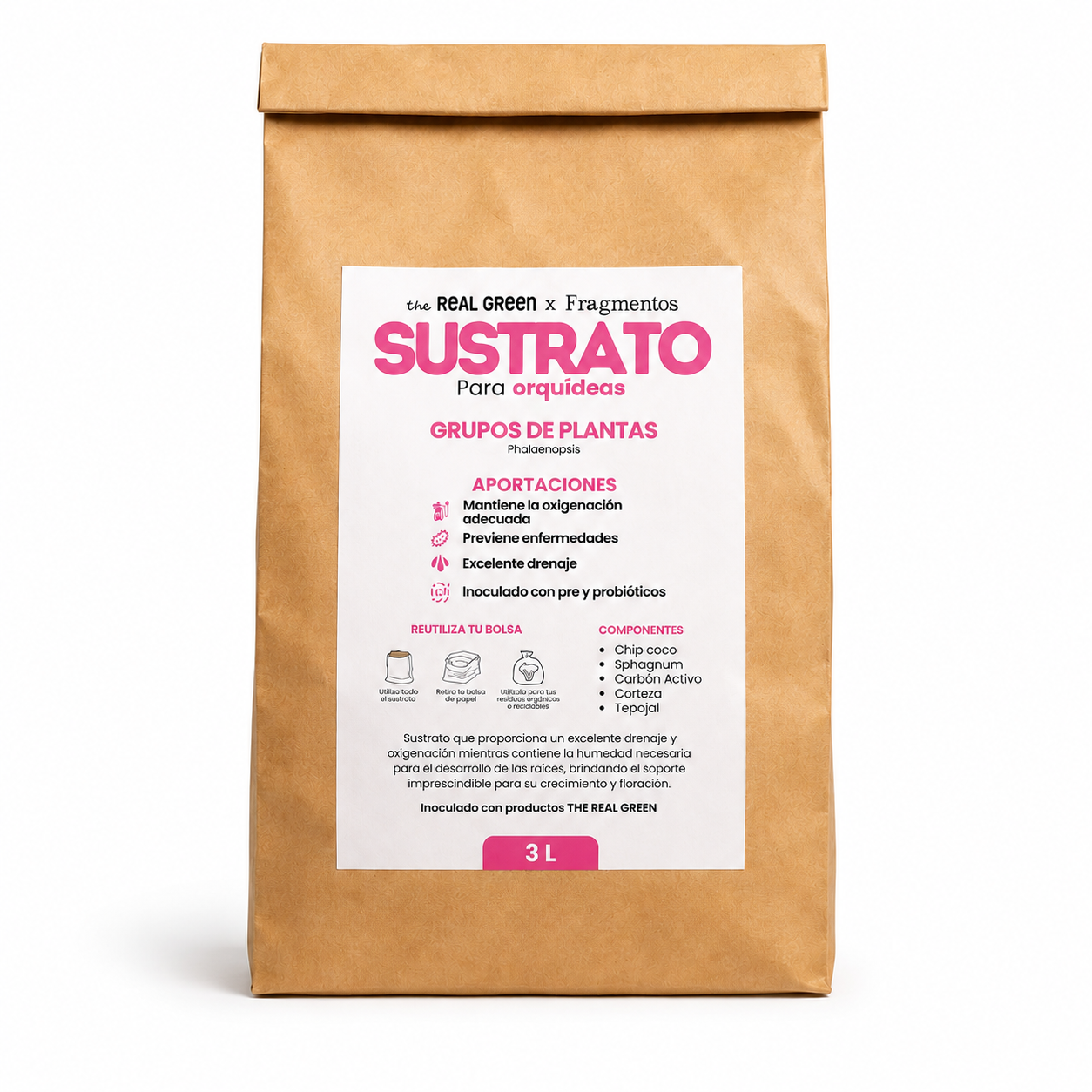 Sustrato para orquídeas 3L