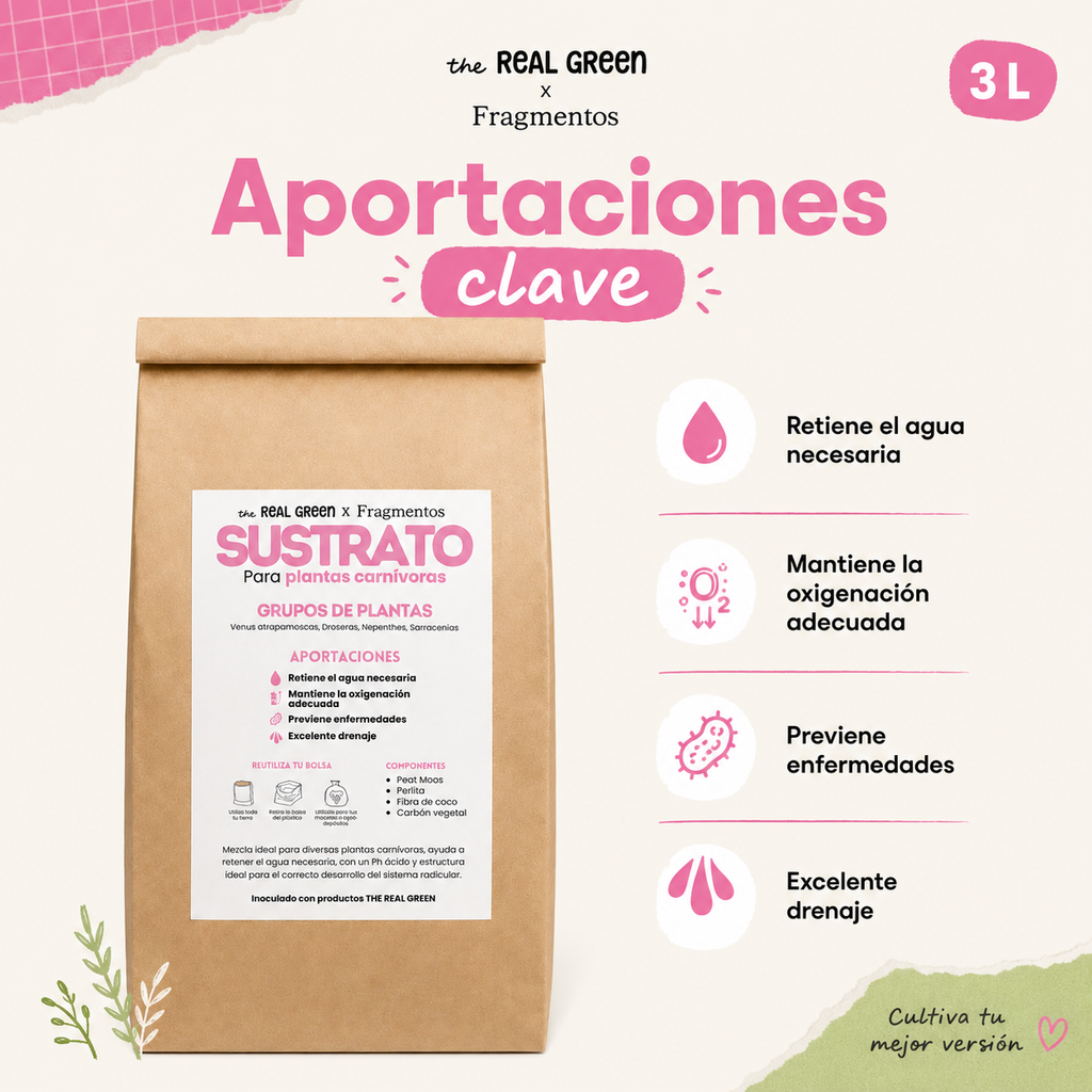 Sustrato para plantas carnívoras 3L