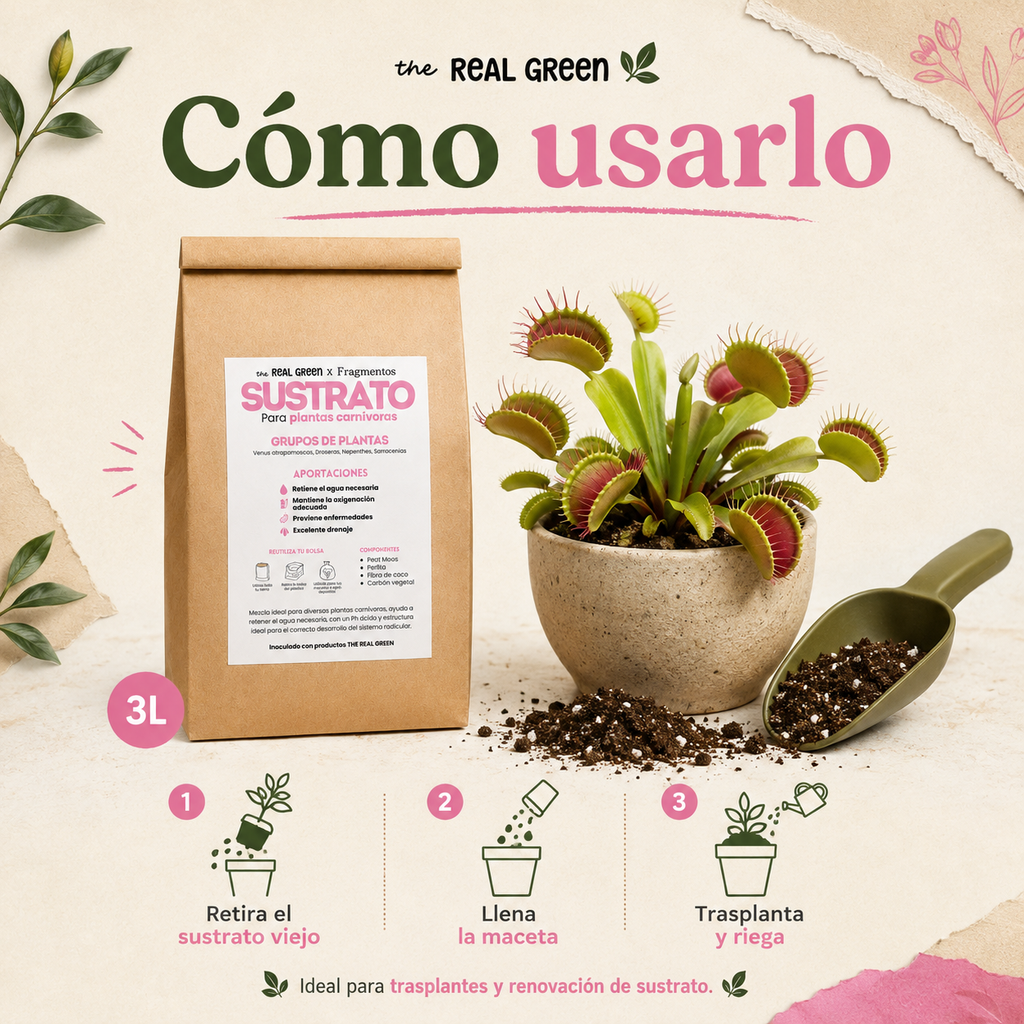 Sustrato para plantas carnívoras 3L
